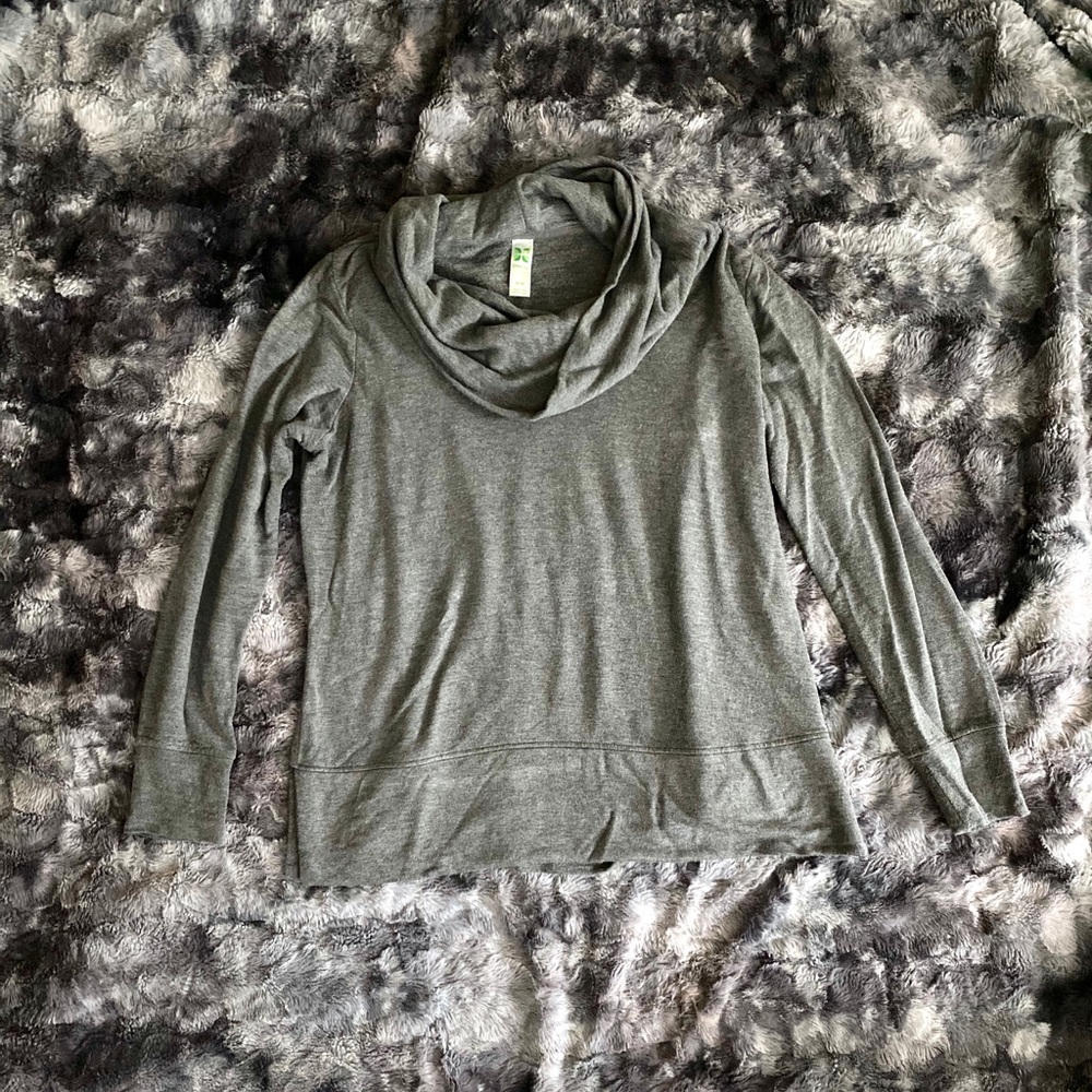 Green Tea Cowl Neck Sweater. Medium